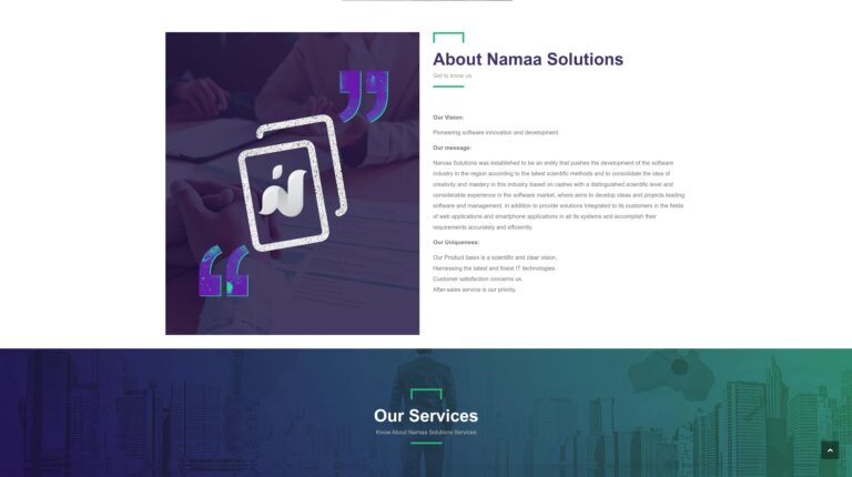 Namaa-Solutions - Web Design Awards Web Design Inspiration