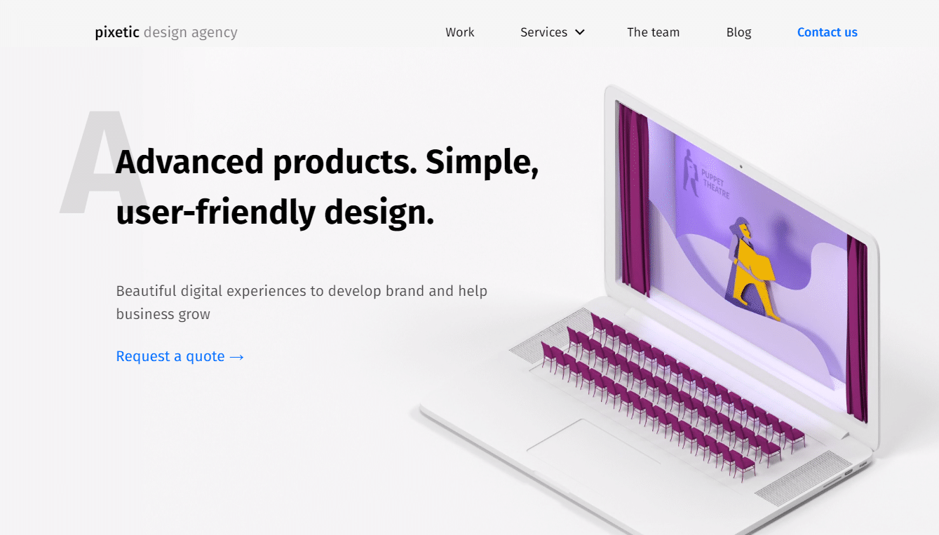 Pixetic design agency - Web Design Awards Web Design Inspiration