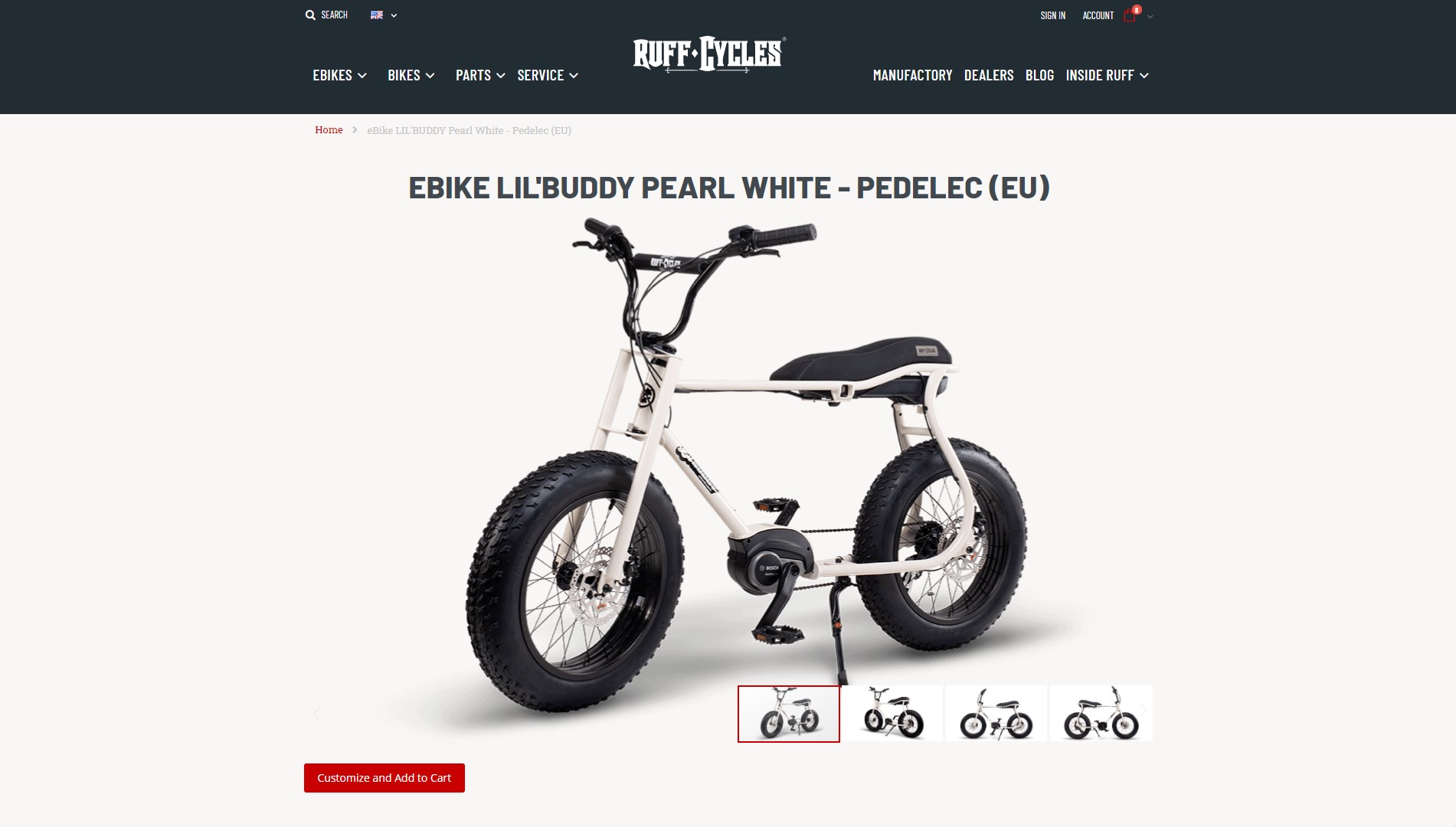 Ruff Cycles Customizer E-Commerce Responsive Design
