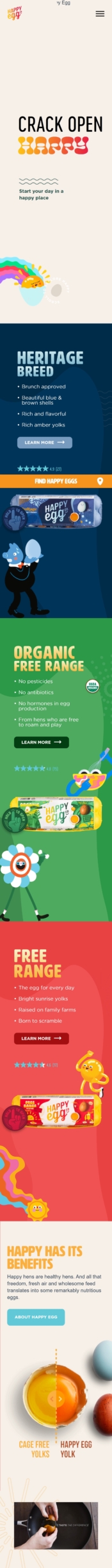 Happy egg food & drink animation