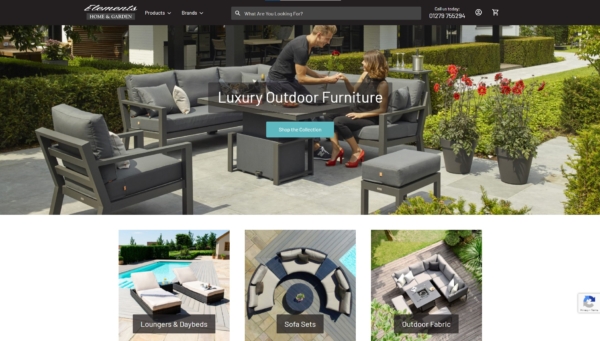Elements Home & Garden Design Agencies UI design