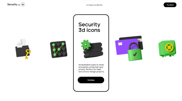 Security 3d icons pack design agencies 3d
