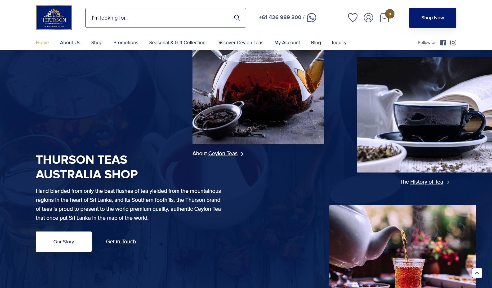 Thurson Teas Australia Shop E-Commerce Clean