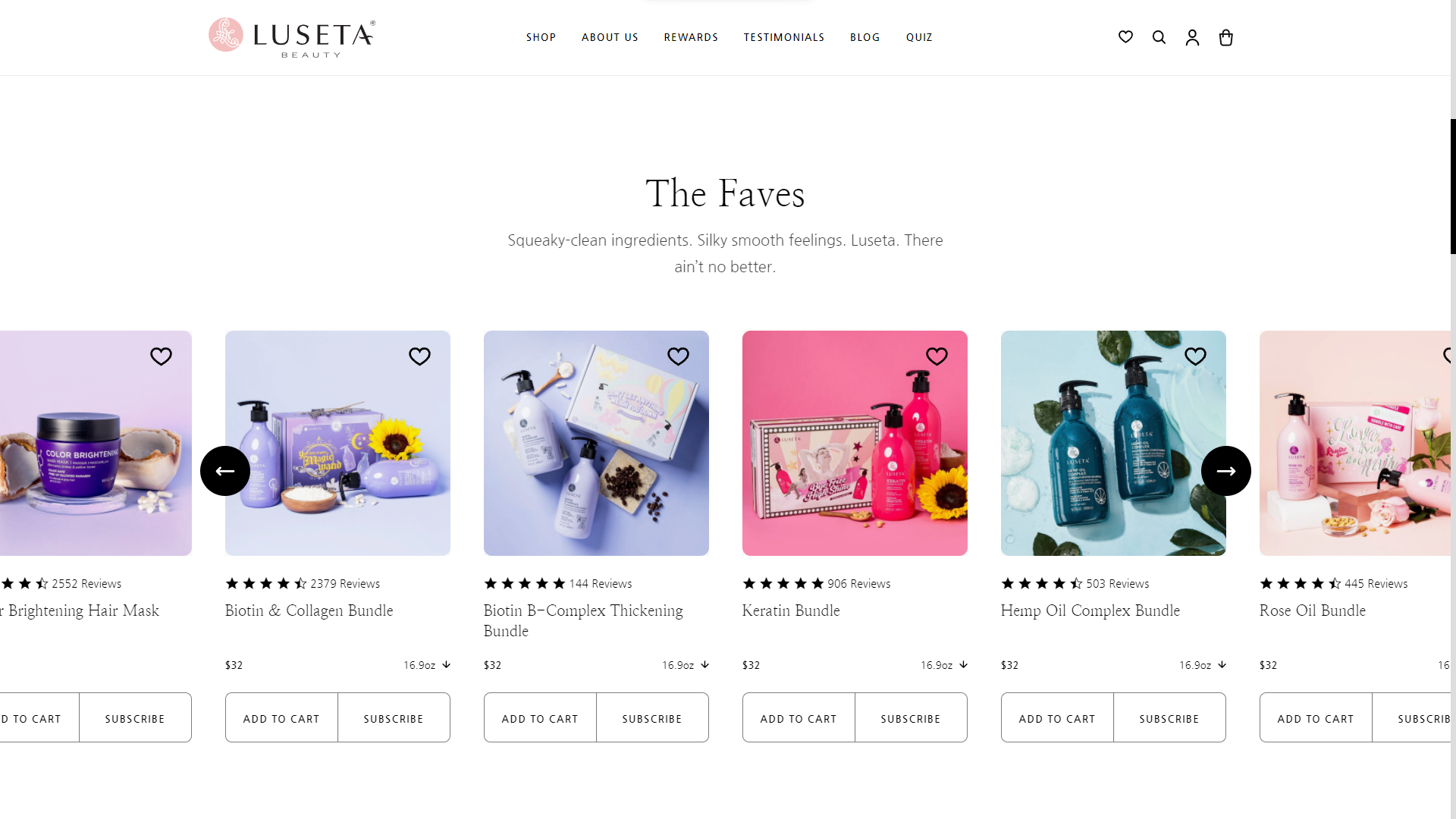 Luseta Beauty E-Commerce Colorful