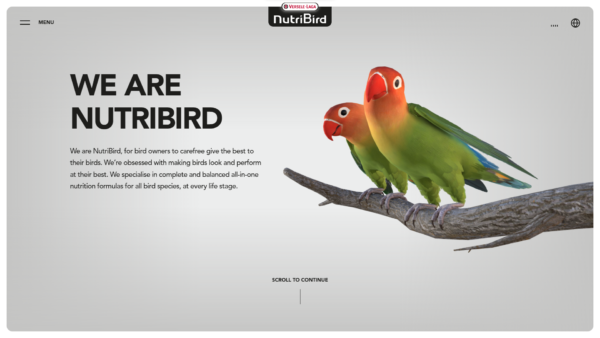 Nutribird e-commerce 3d