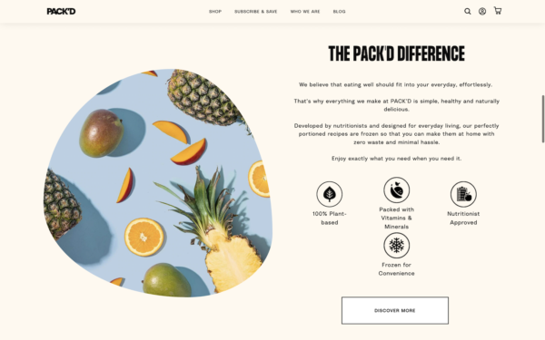 PACK’D - Web Design Awards Web Design Inspiration