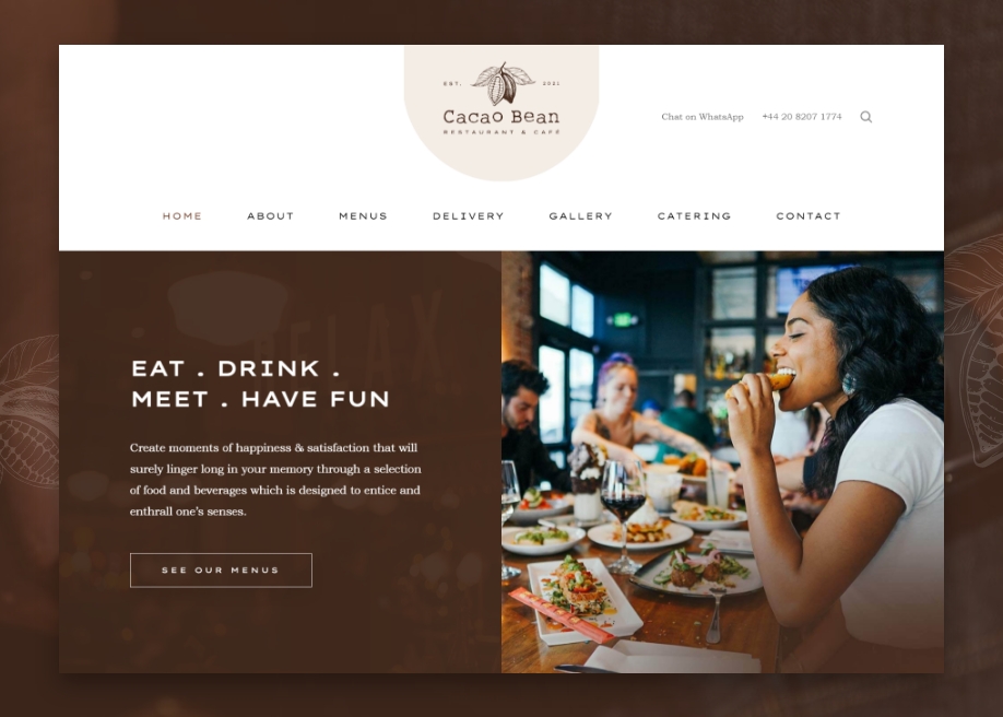 Cacao Bean Restaurant and Café UK Food & Drink Clean
