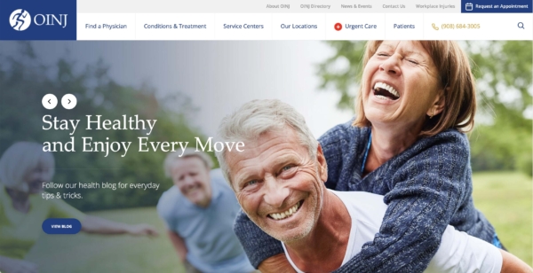 The orthopedic institute of new jersey business & corporate responsive design