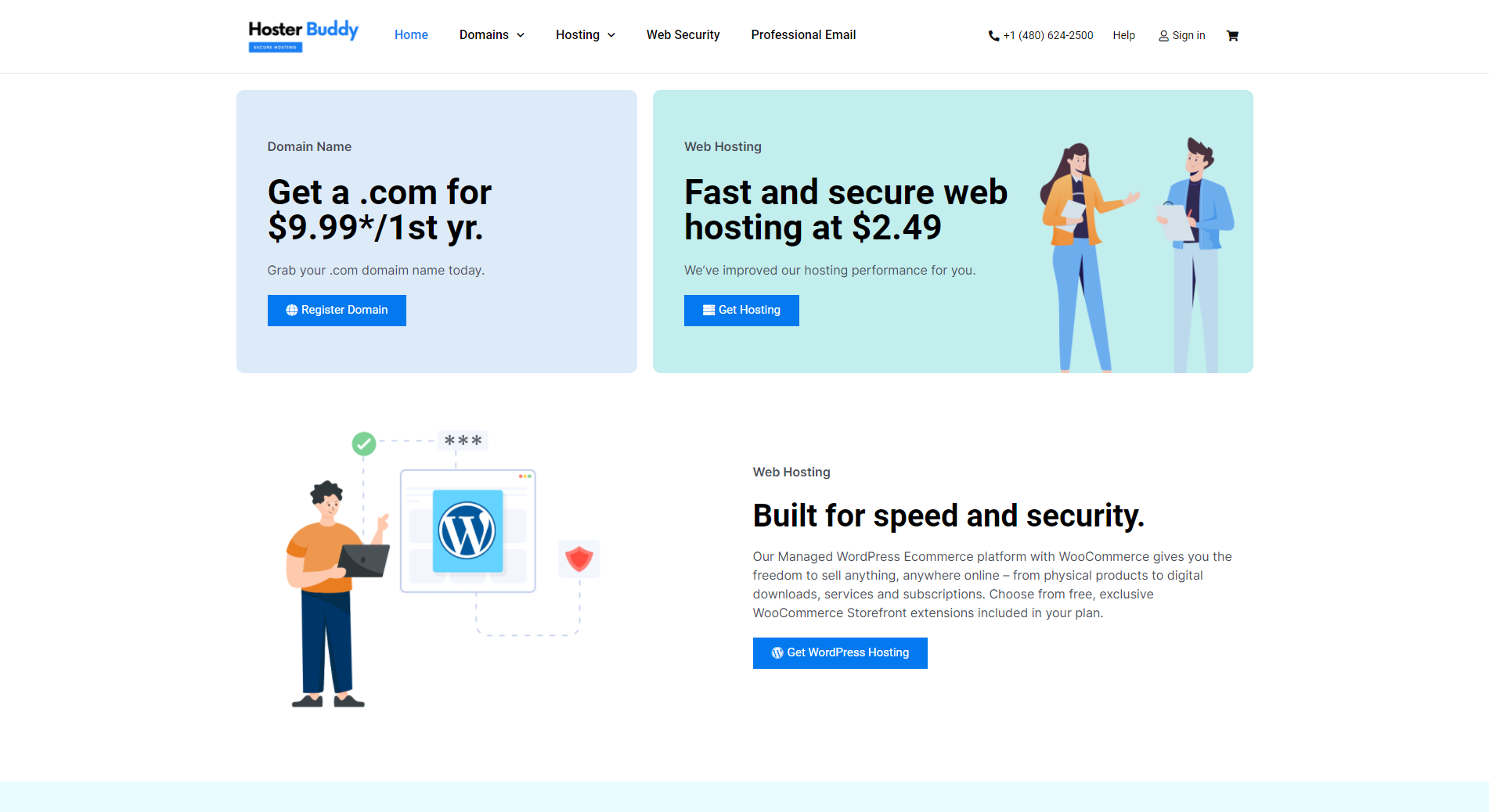 Hoster buddy – web hosting company business & corporate ui design