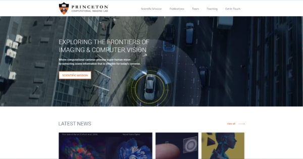 Princeton computational imaging lab technology about page