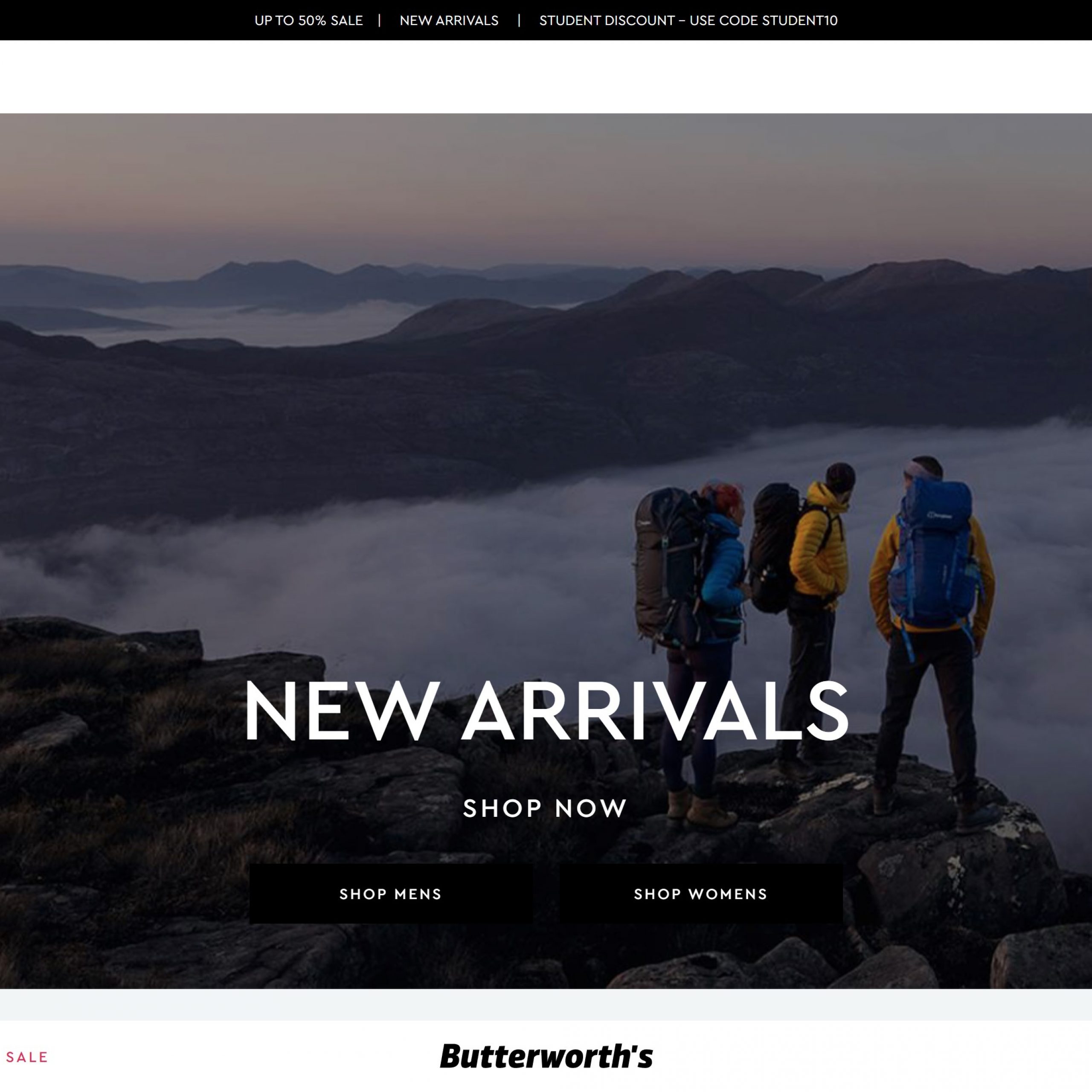 Butterworths online e-commerce colorful