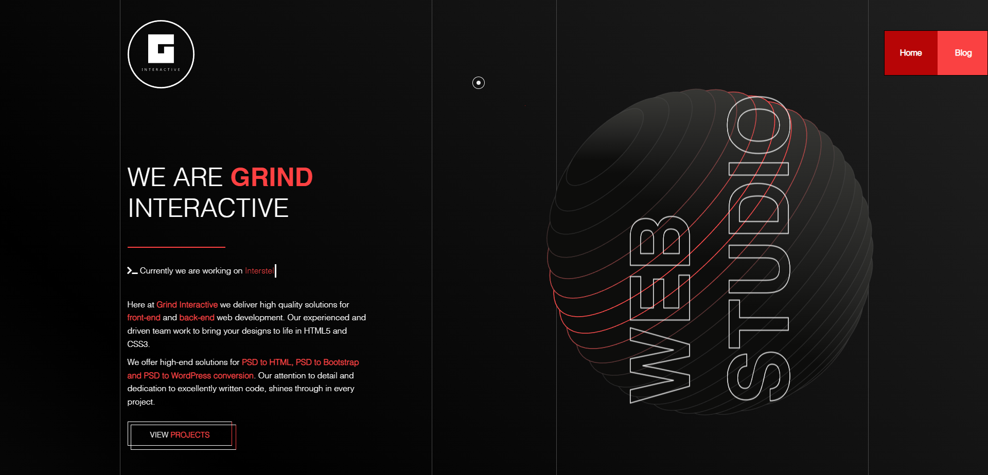Grind interactive business & corporate parallax