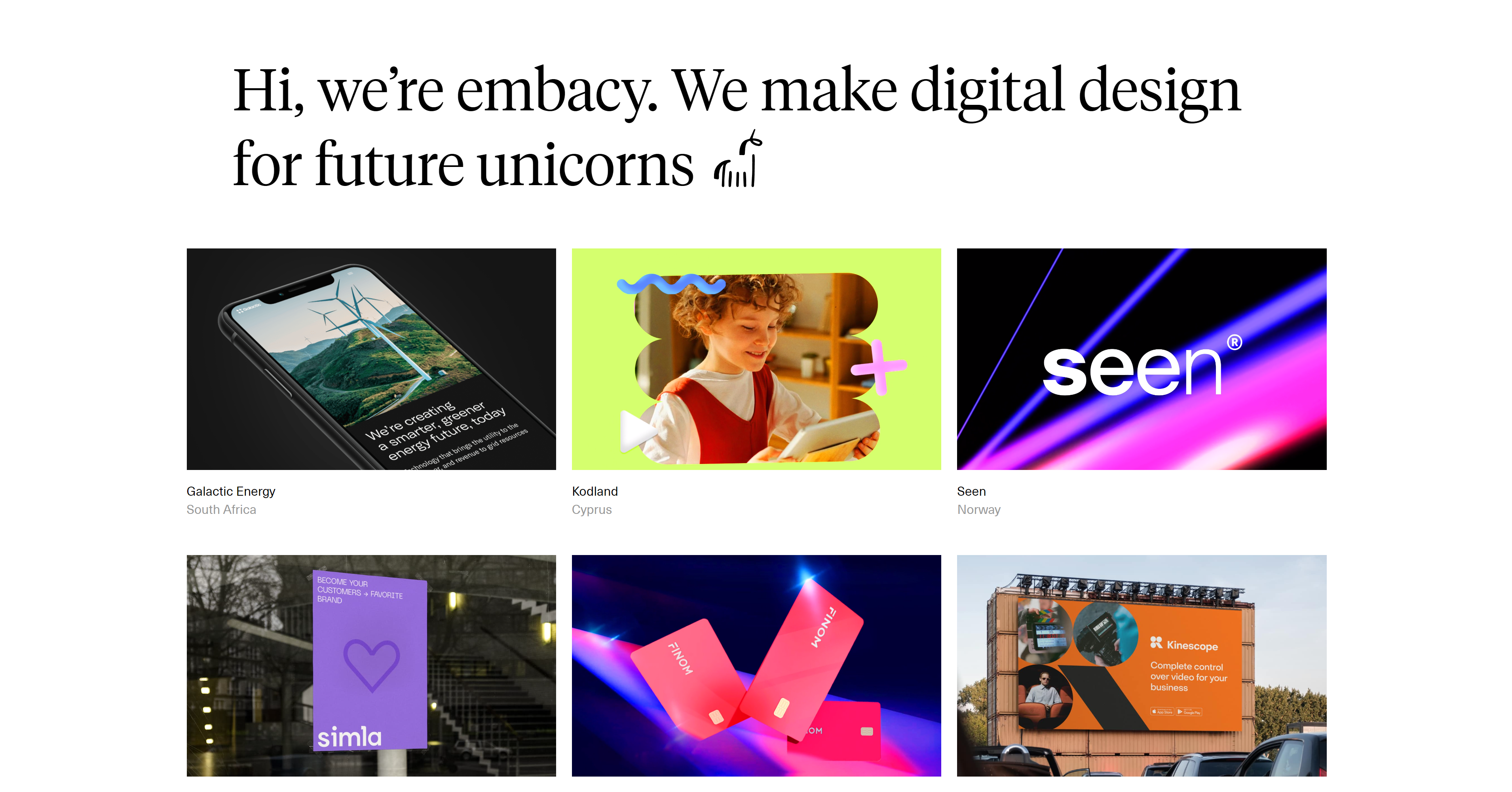 Embacy design agencies 3d