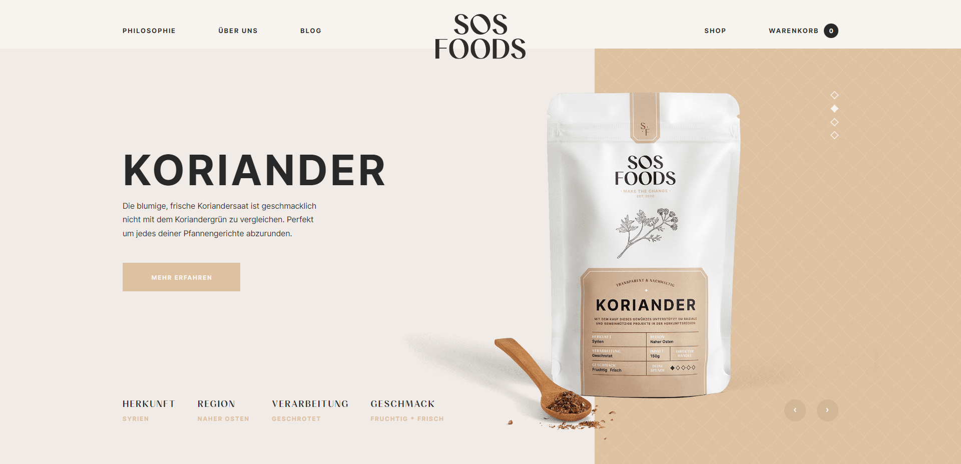 Sos foods e-commerce animation