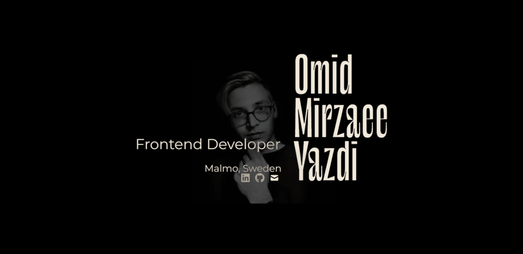 Omid’s personal website portfolio animation