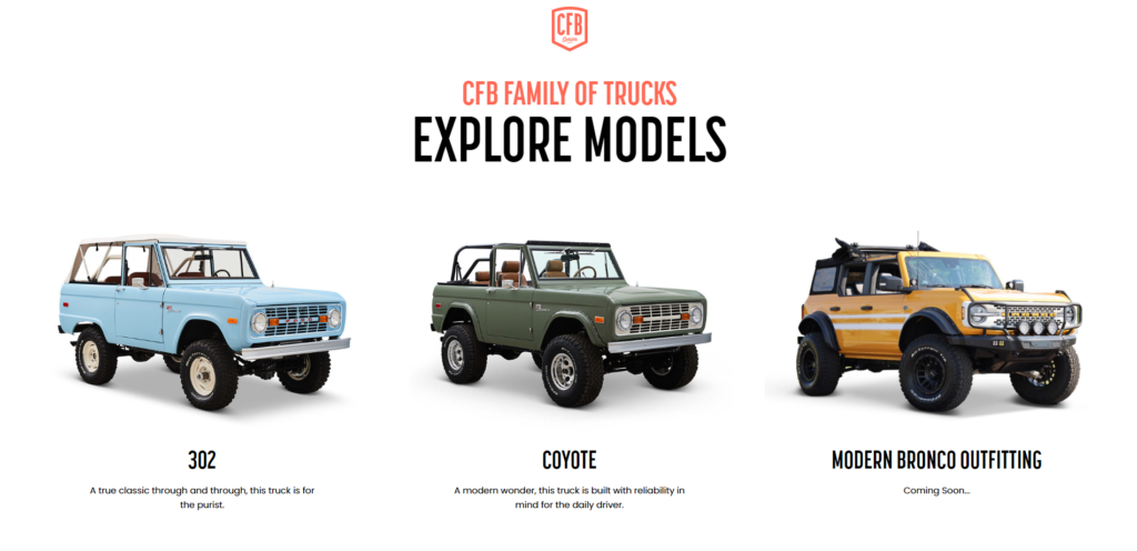 Classic ford broncos business & corporate flat design