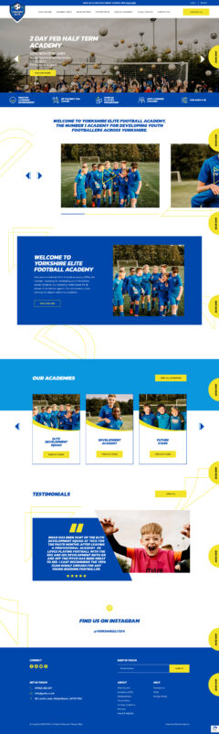 Yorkshire elite football academy community about page