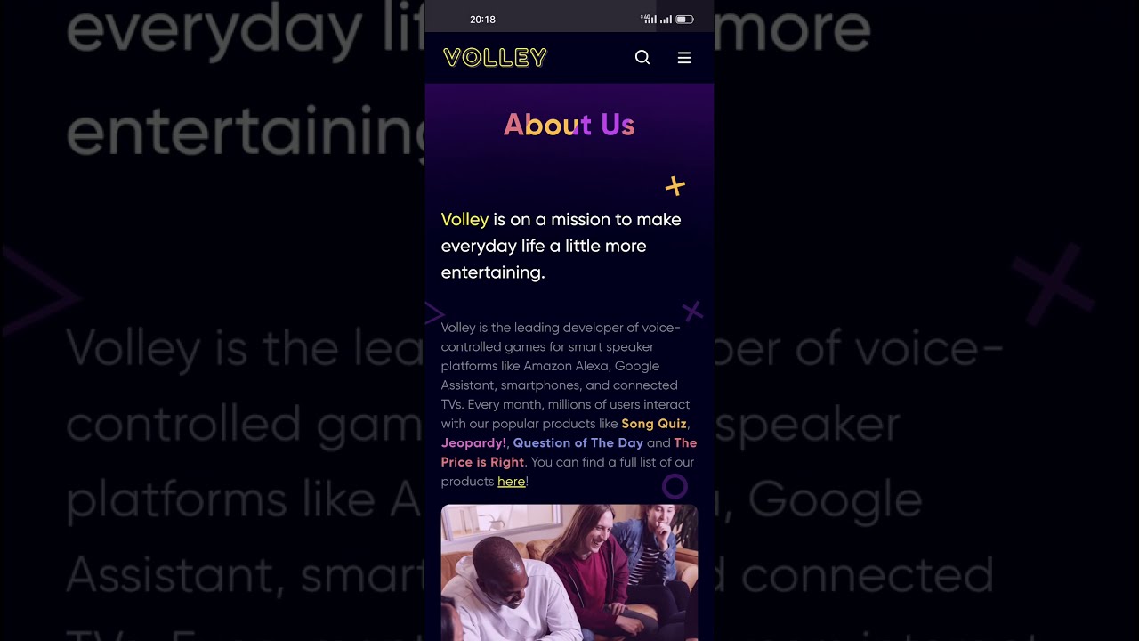 VOLLEY App Animation