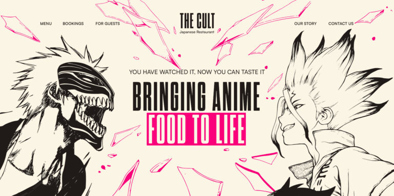 The cult japanese restaurant art & illustration animation on scroll