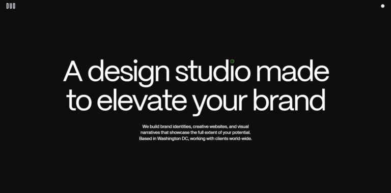 Duo studio agency site agency portfolio about page
