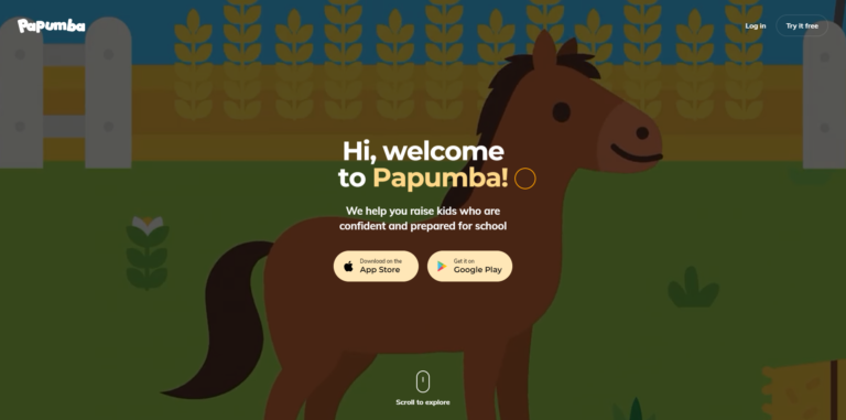 Papumba culture & education animation on scroll