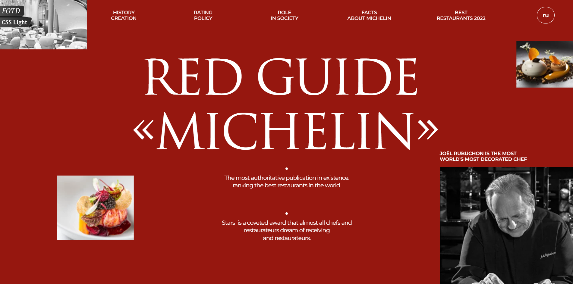 The Michelin Guide Art & Illustration Animation on scroll