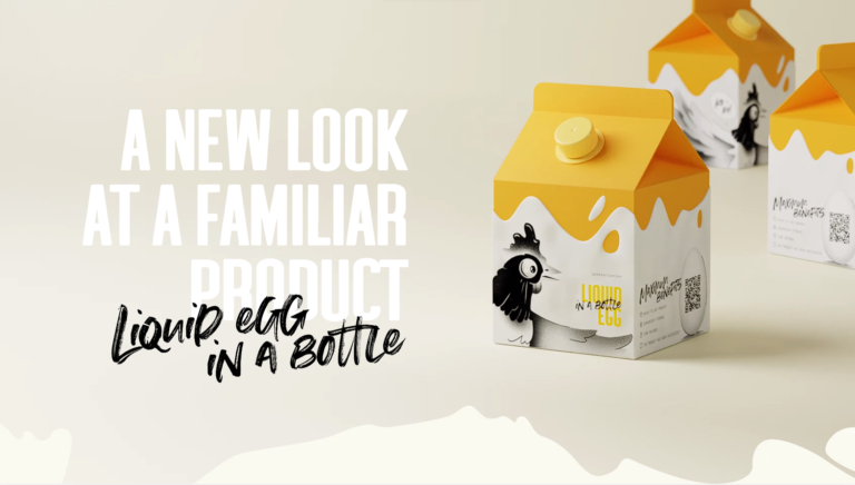 B-egg — liquid eggs promotional animation on scroll