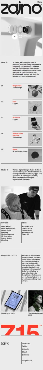 Zajno digital studio design agencies 404 pages