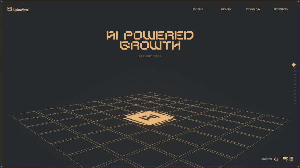Alphawave ai business animation on scroll