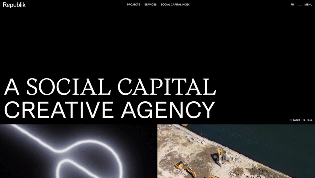 Republik agency portfolio about page