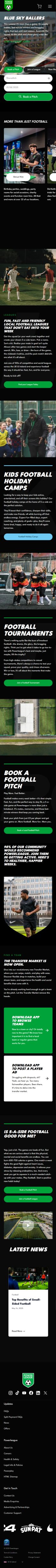 Powerleague services about page