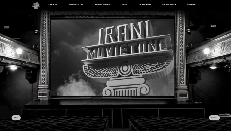 Irani movietone film & tv animation on scroll