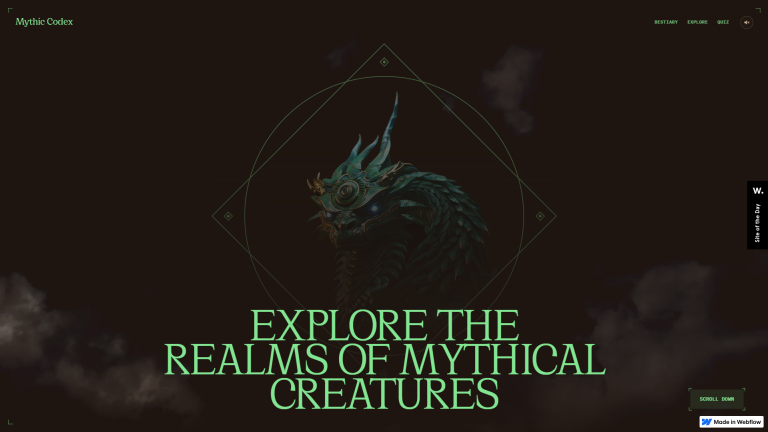 Mythic codex art & illustration animation on scroll