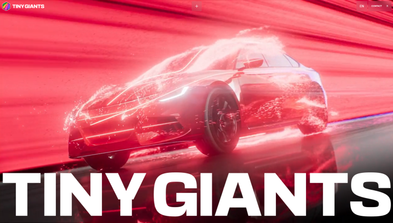 Tiny giants agency portfolio animation on scroll