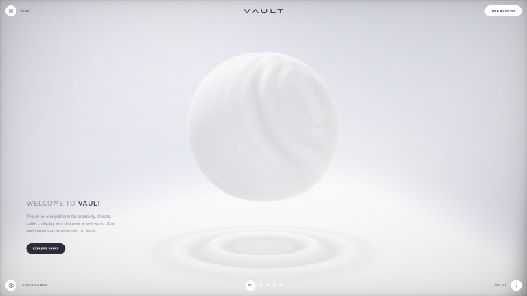 Vault. Xyz music & sound animation on scroll
