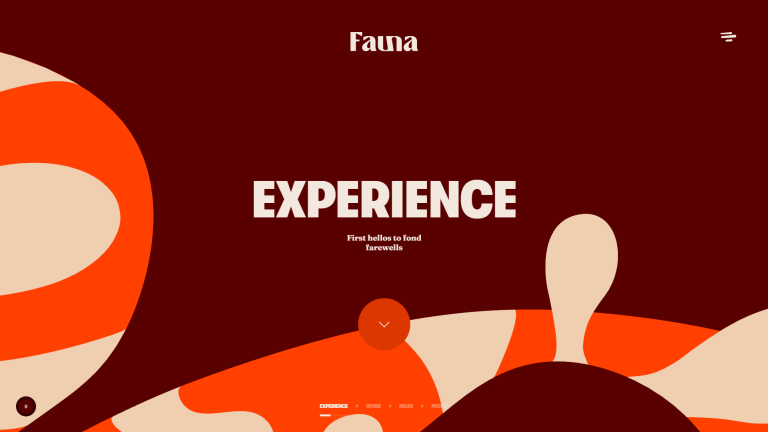 Fauna agency portfolio animation on scroll